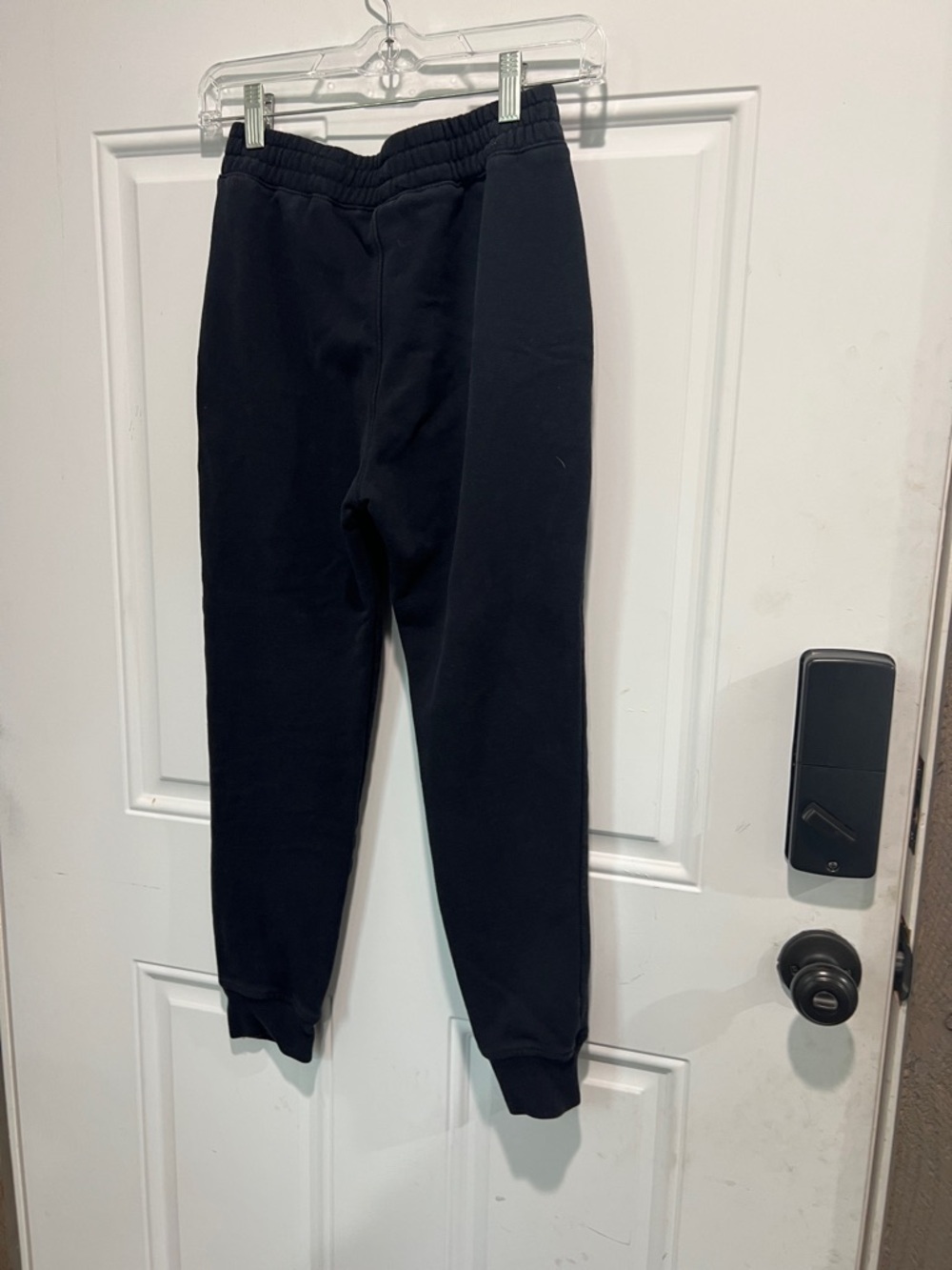 abercrombie kids black jogger sweatpants with white drawstring - Picture 6 of 6